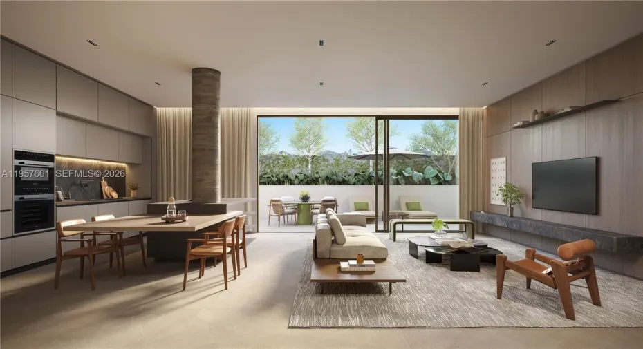 Living and dining area