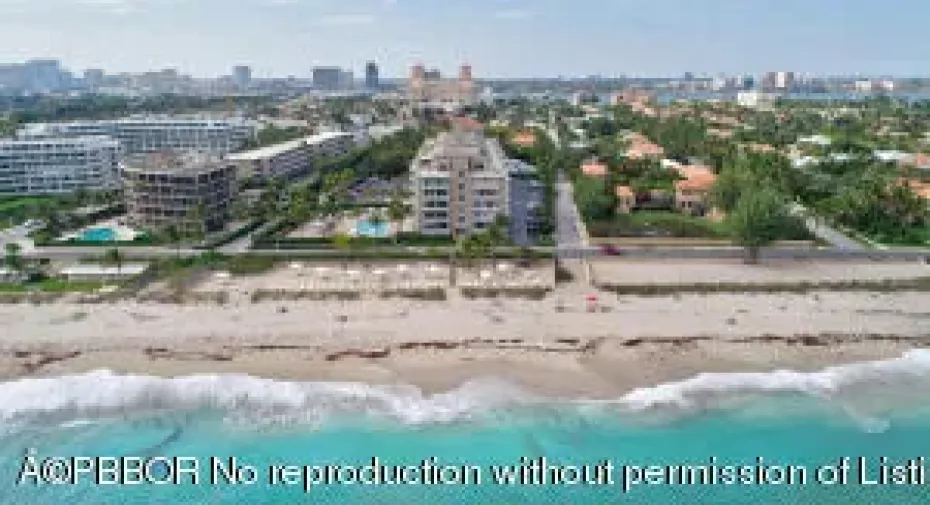 Aerial Beach and Building Photo