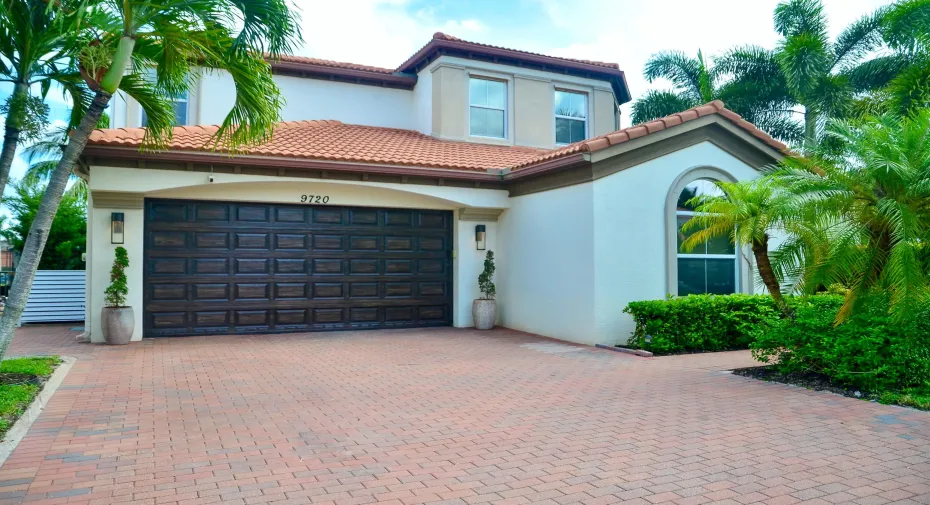 Front with expanded driveway