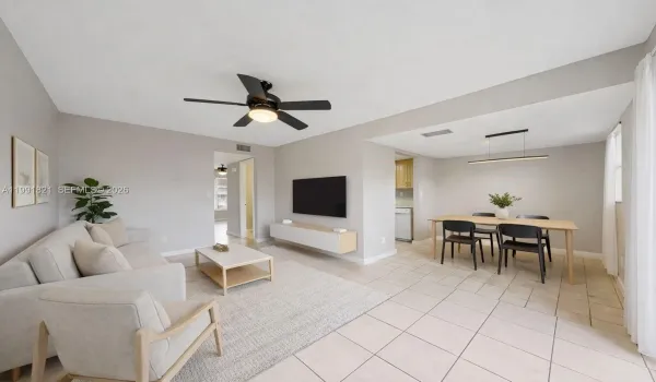 virtually staged living room