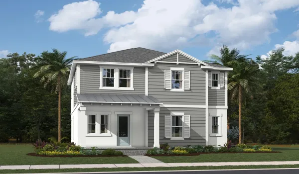 Stock photos represent builder's floorplan