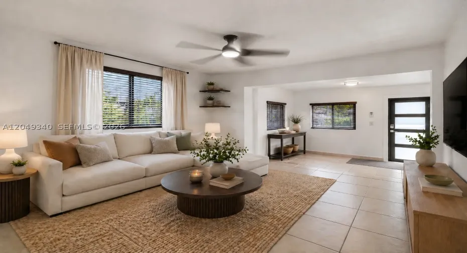 Living Room - (Digitally staged)