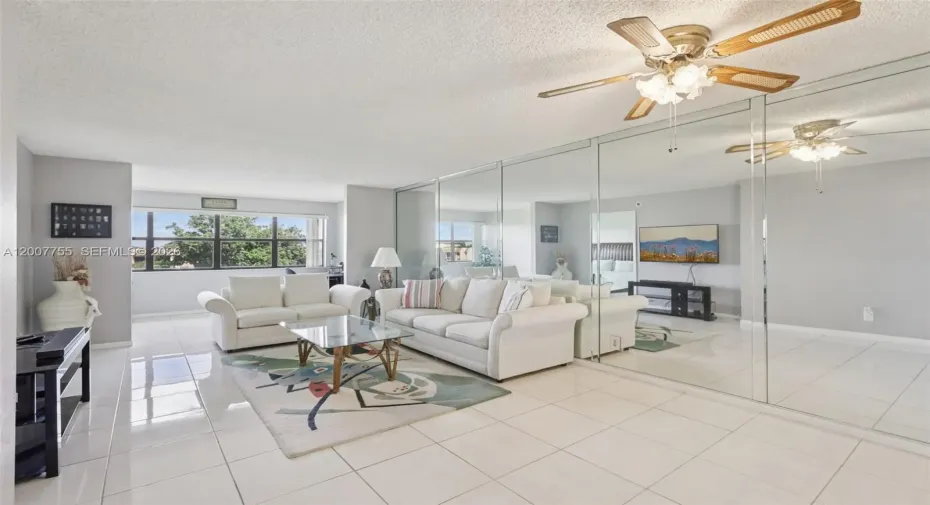 Spacious living room area