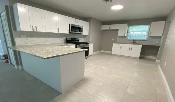 Wood Kitchen W/Granite Counters