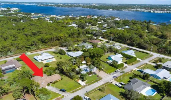 South Fork of the St. Lucie River is about a half mile from this property.