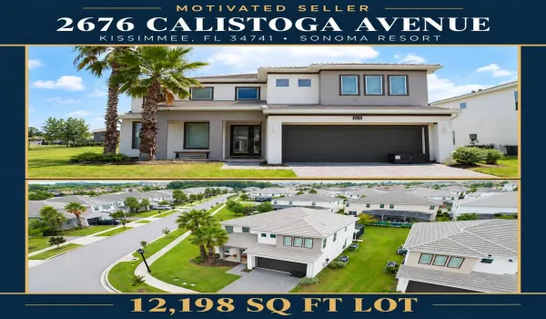 MOTIVATED SELLER—BRING YOUR OFFER! Welcome to 2676 Calistoga Avenue, a fully furnished Sonoma Resort retreat on a generous 12,198-square-foot lot. Enjoy the space, comfort, and resort lifestyle that make this home a memorable Florida getaway.