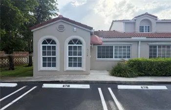 With 2 assigned spaces additional guest spaces on the side and front of unit