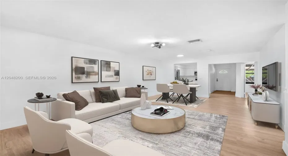 Virtually Staged Living Room