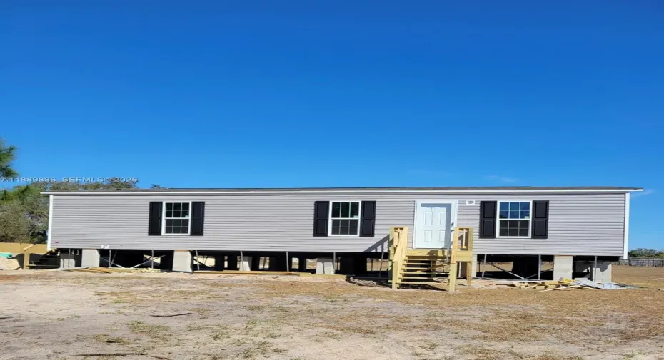 Mobile Home under construction and in place.