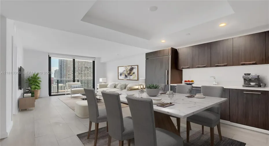 living/dining (virtually staged)