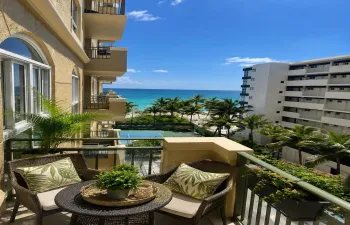 Balcony staged , ocean view