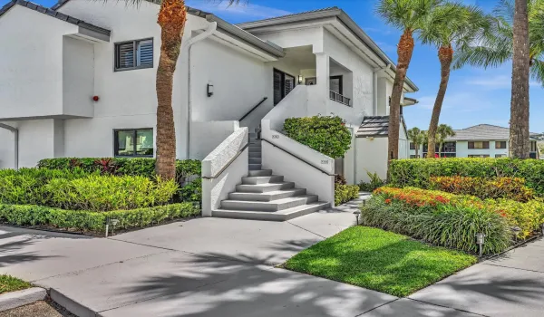 Welcoming, landscaped entry