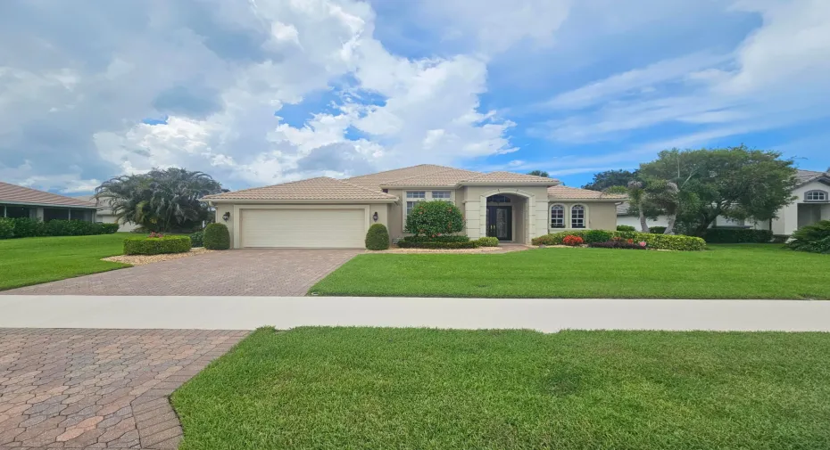 Front elevation of beautiful, manicured home!