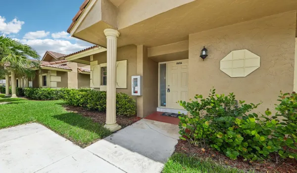 Front entrance, corner unit