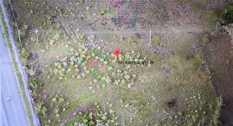 AERIAL VIEW OF LAND WITH ELECTRICITY LOCATION