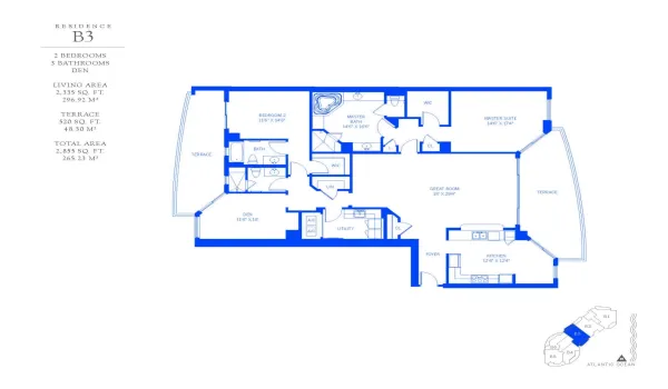 B3 Floorplan. The Ritz Carlton Residence