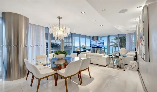Dining and Living Areas with Direct Beach Views