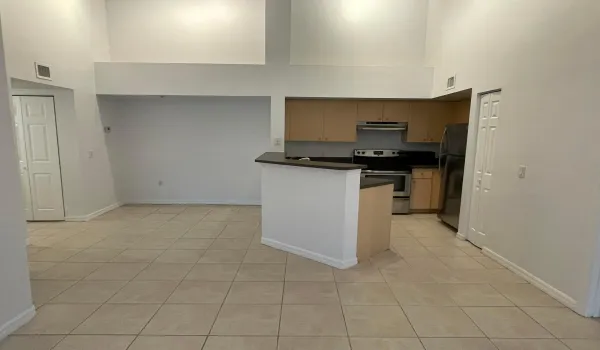 Kitchen and living room