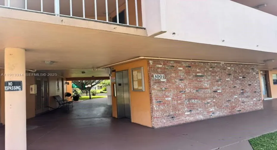FRONT OF STRUCTURE