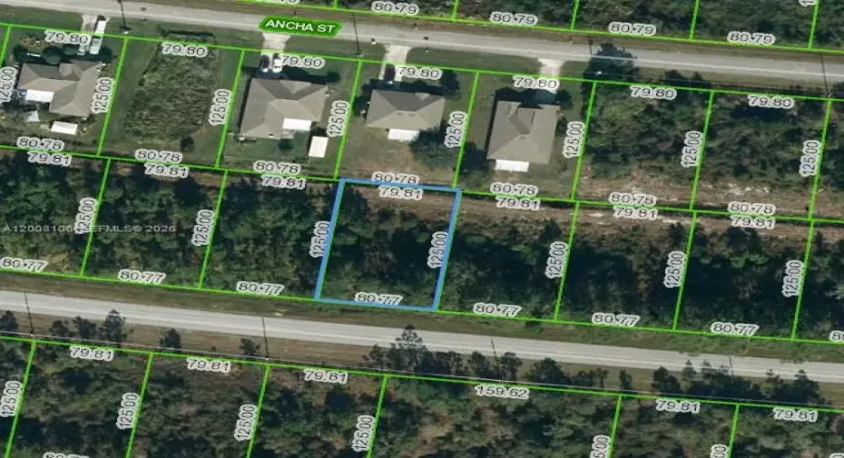 Closer view of the parcel