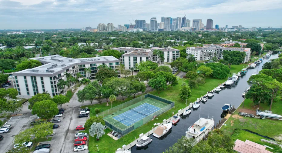 River Reach Aerial View looking East