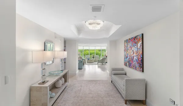 AN ELEGANT FORMAL FOYER FROM YOUR PRIVATE DOUBLE DOOR ENTRANCE