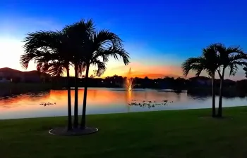 Sunset from backyard