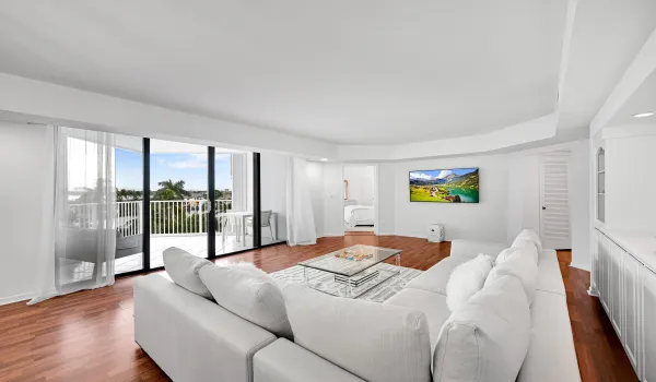 living room with waterviews