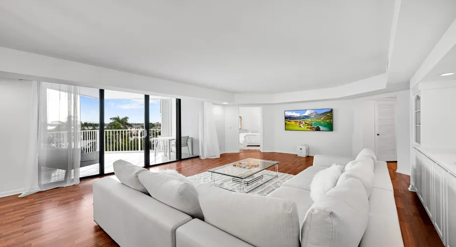 living room with waterviews