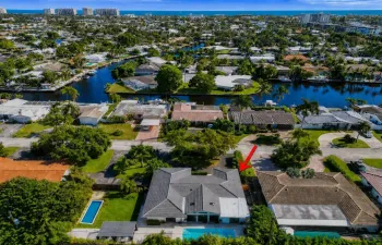 Aerial Rear Property View