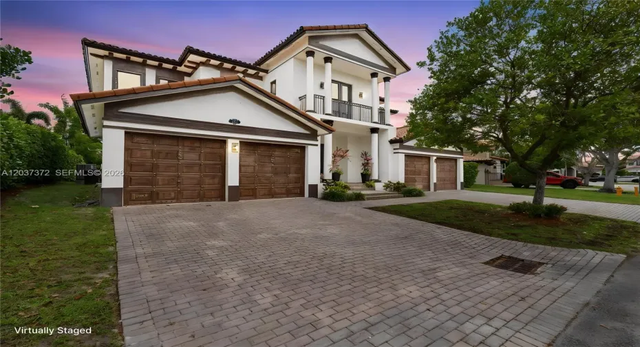 Virtual photo of front at dusk