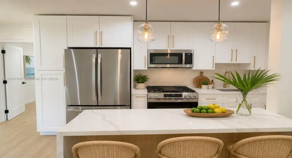 Staged with AI - Kitchen