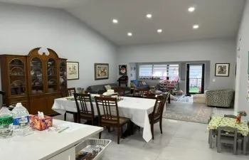 the dining and living room