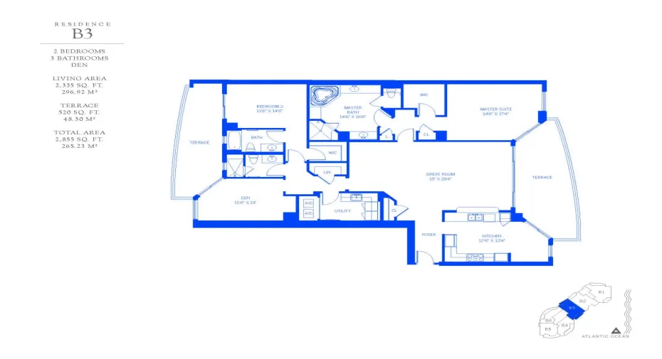 B3 Floorplan. The Ritz Carlton Residence