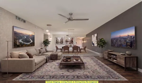 Living Room & Dining Area