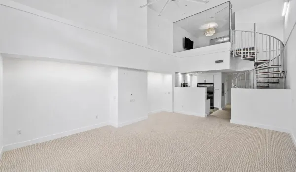 Spiral Staircase to Upstairs Living