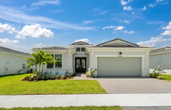 Stock photos represent builder's floorplan