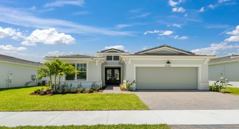 Stock photos represent builder's floorplan