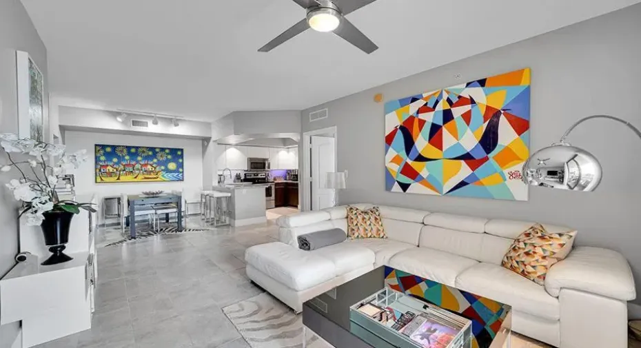 Inviting open Living area