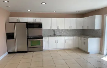 Kitchen with granite counters