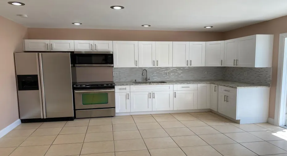 Kitchen with granite counters