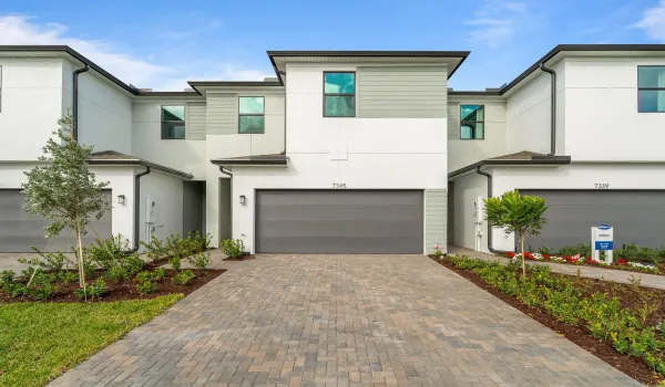Stock photos represent builder's floorplan