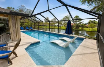 Pool remodeled in 2024! Salt with a sunshelf!