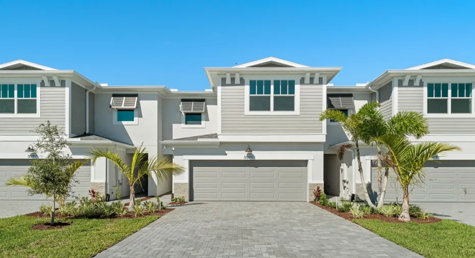 Stock photos represent builder's floorplan