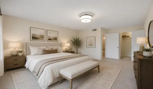 Virtually Staged Primary Bedroom