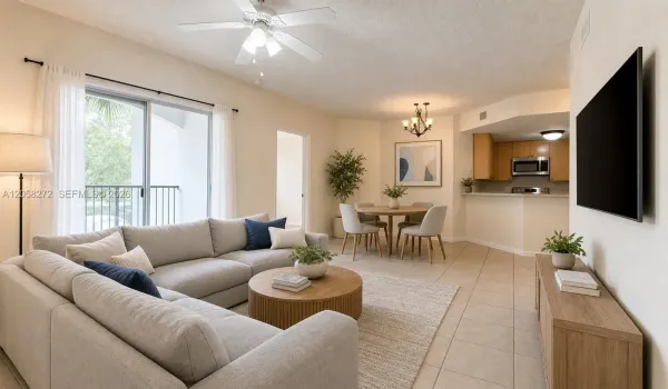 Virtually staged — furniture not included