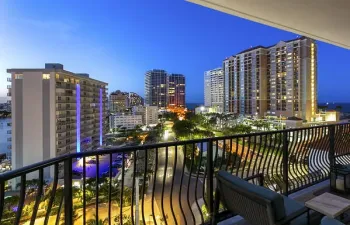 Night view from balcony