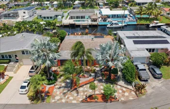 Large circular driveway and situated near the cul-de-sac