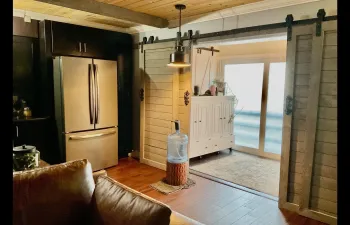 Hardwood-style flooring throughout