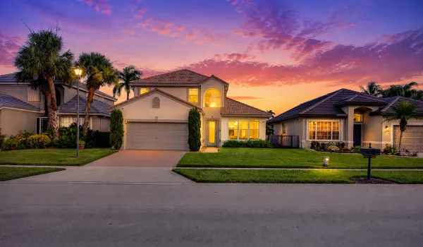 Twilight Front Elevation
